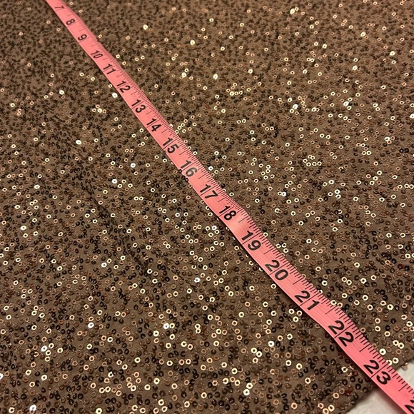 EUC Women's Dress Barn Brown Sequin Blouse - Picture 6 of 11